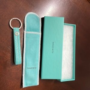 Tiffany leather keychain